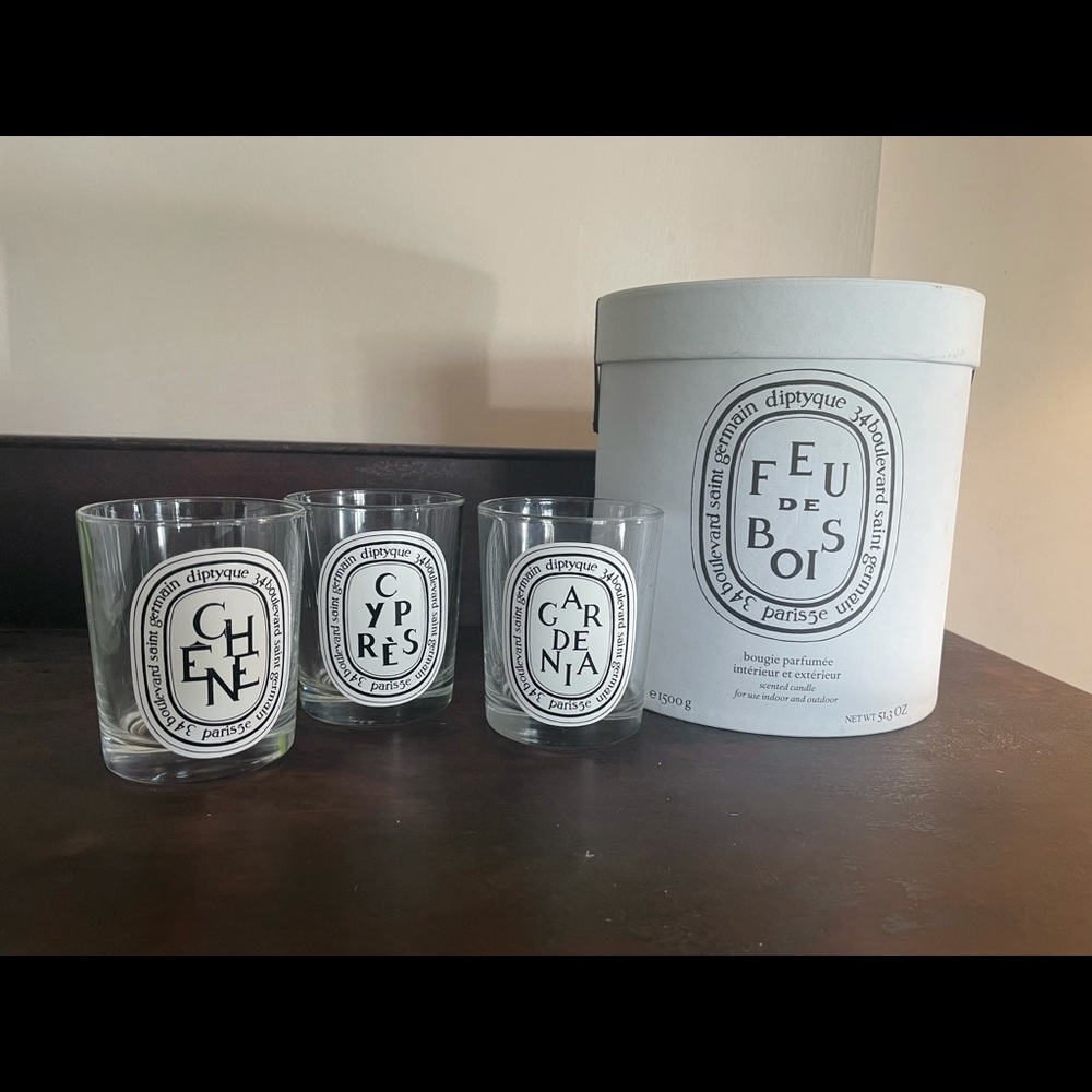 Diptyque empty Feu de Bois candle box 51.3oz